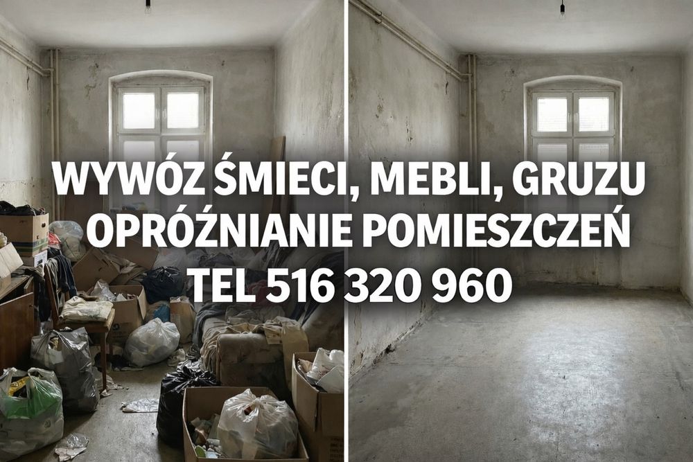 Wywóz utylizacja Śmieci Mebli - Opróżnianie Mieszkań, Firm, Piwnic