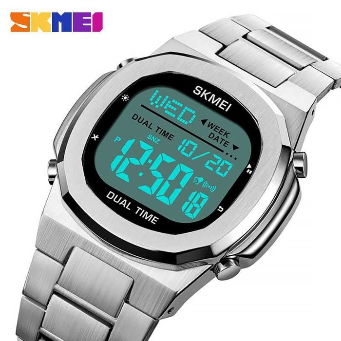Часы SKMEI 2004 Silver, светлый дисплей.