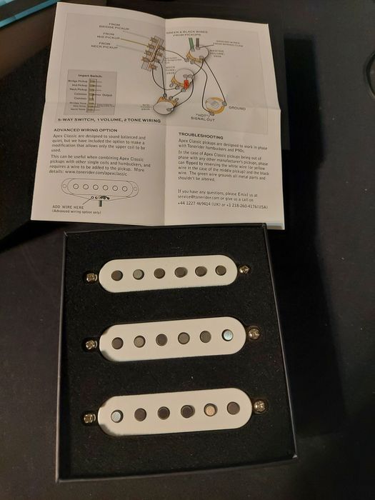 Pickupy single Tonerider Fender, Squier Stratocaster noiseless,