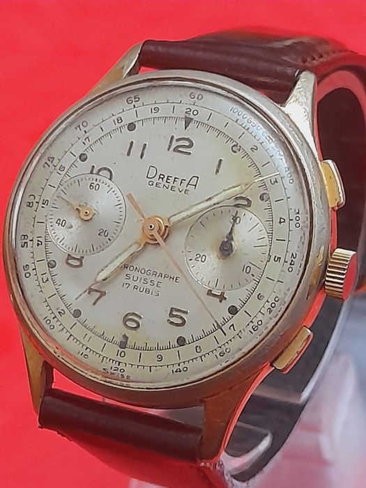 Chronographe Suisse DREFFA GENEVE Vintage Corda Manual
