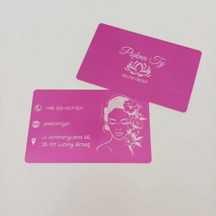 Wizytówki metalowe - aluminiowe