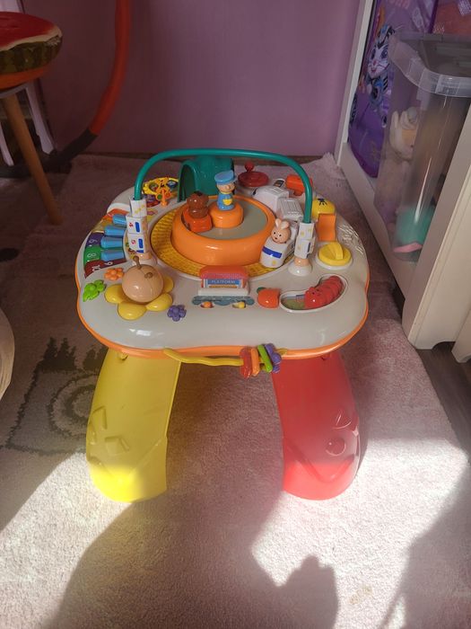 Stolik interaktywny edukacyjny grający dla dzieci polsko angielski