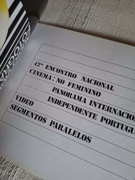 Catálogo de festival de cinema em Lisboa ano 1986