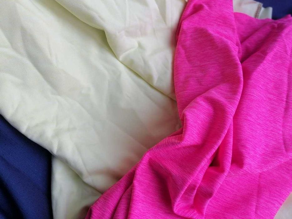 Tecido de licra rosa fucsia mais verde fluorescente