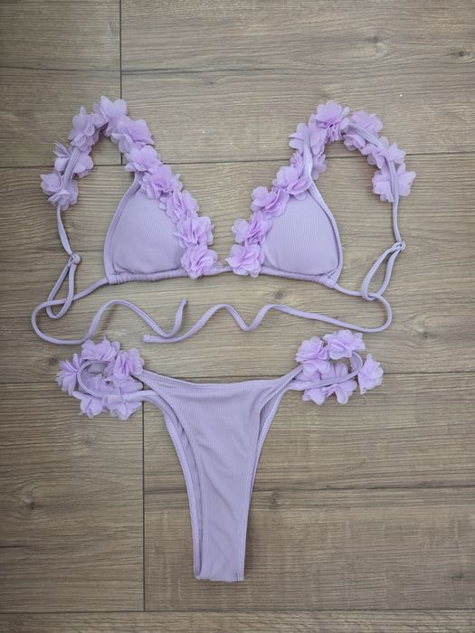 Strój kąpielowy lilowy XS bikini