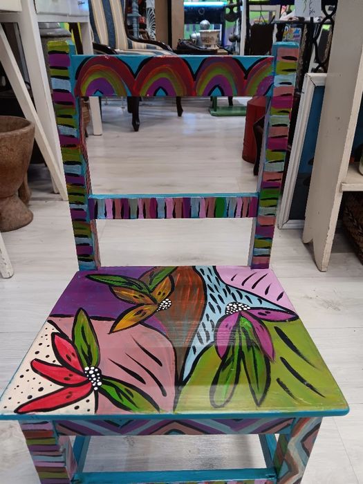 Cadeira Madeira Desing e Pintura