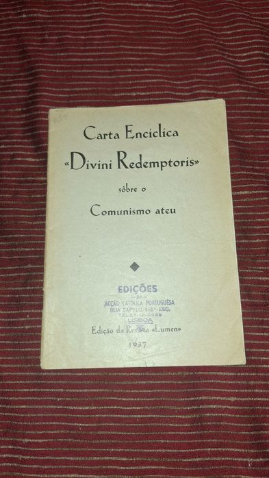 Carta enciclica divini redemptoris comunismo ateu 1937 raro