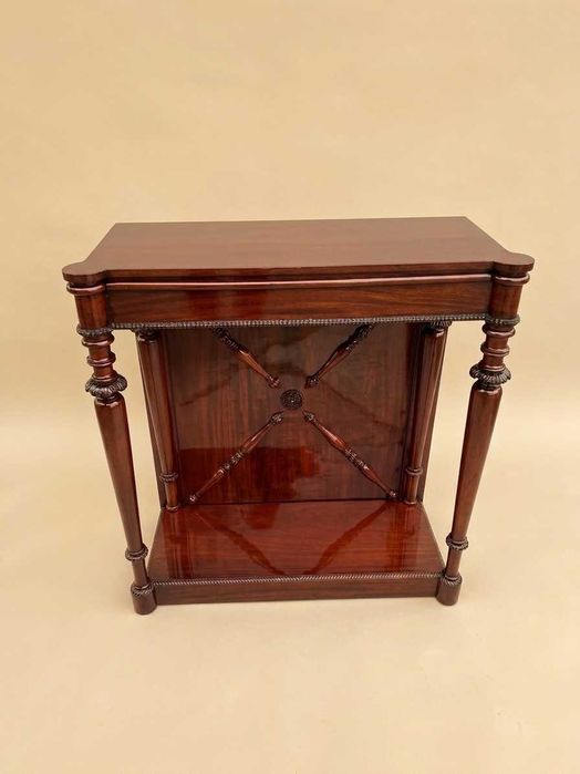 Unikatowa Konsola / Stolik XIX w.Okres Biedermeier / Historyzm (ok. 1860–1890 r.) – Mahoń, (Po Renowacji)