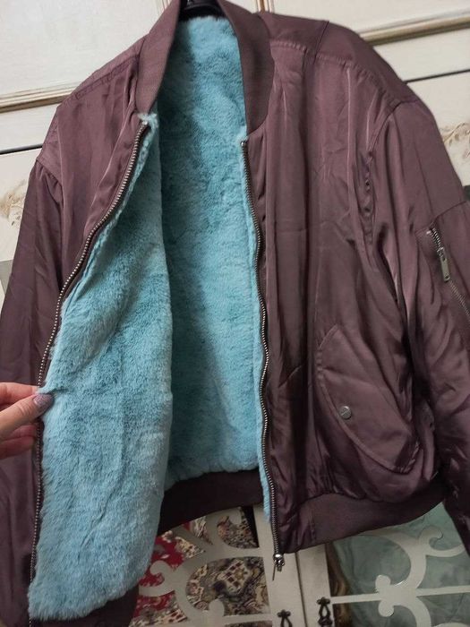 Двостороння куртка-бомбер-шубка Rino&Pelle р.М оверсайз
нова