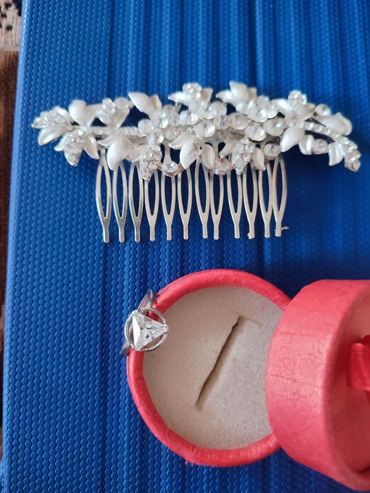 Срібне кільце для дівчини 17 розмір+прикраса