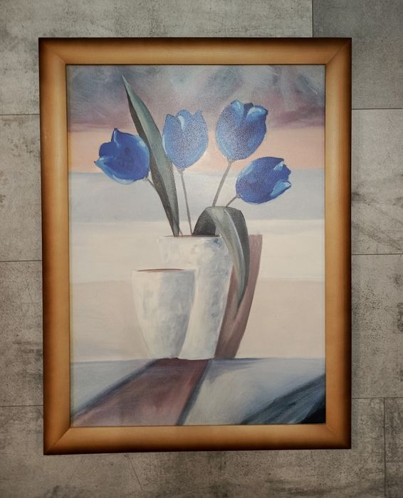 Obraz tulipany w wazonie