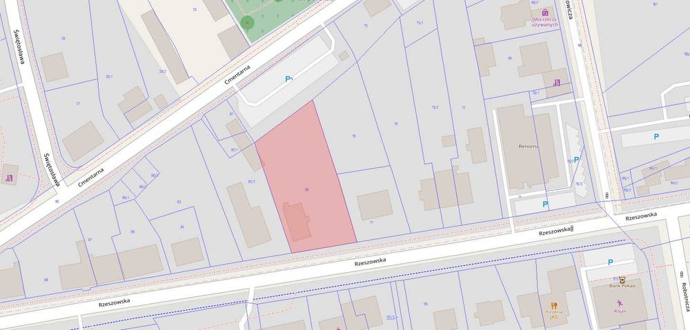 Wynajmę działkę – Dębica, ul. Rzeszowska / Cmentarna