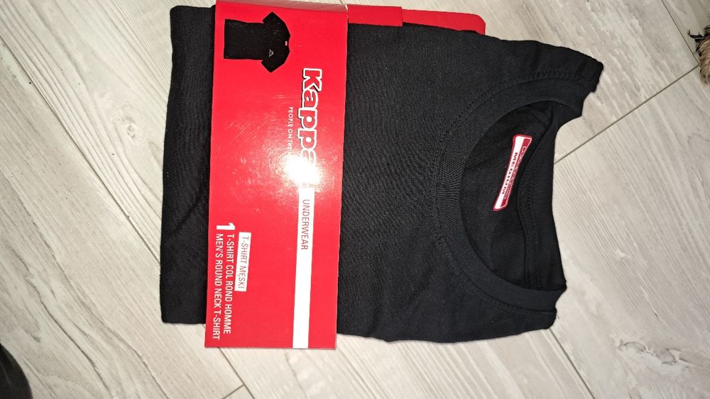 T shirt koszulka czarna chłopięca kappa M