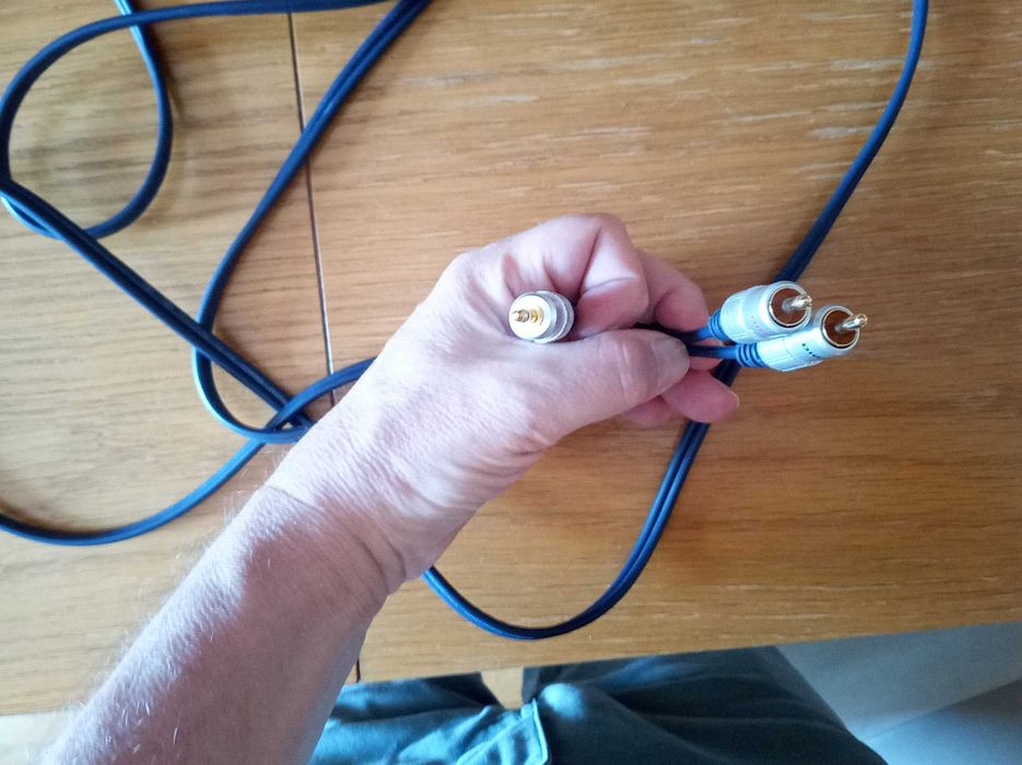 Kabel audio Jack 3,5 mm - 2x RCA (Cinch) | Do wieży, wzmacniacza, PC 250 cm