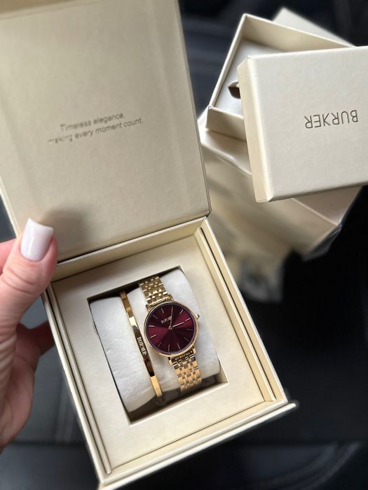 Годинник Burker Ruby Petite Gold Burgundy