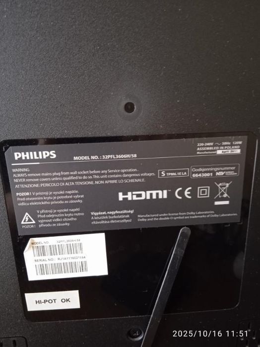 Продам телевизор philips 32pfl3606h/58