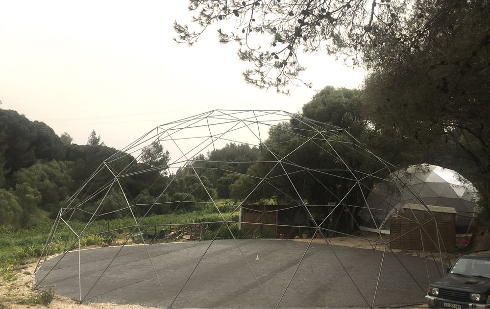 Dome estrutura ferro 20m diam. 250m2 . Só para Sombra,cobertura Lycras extra para sombra