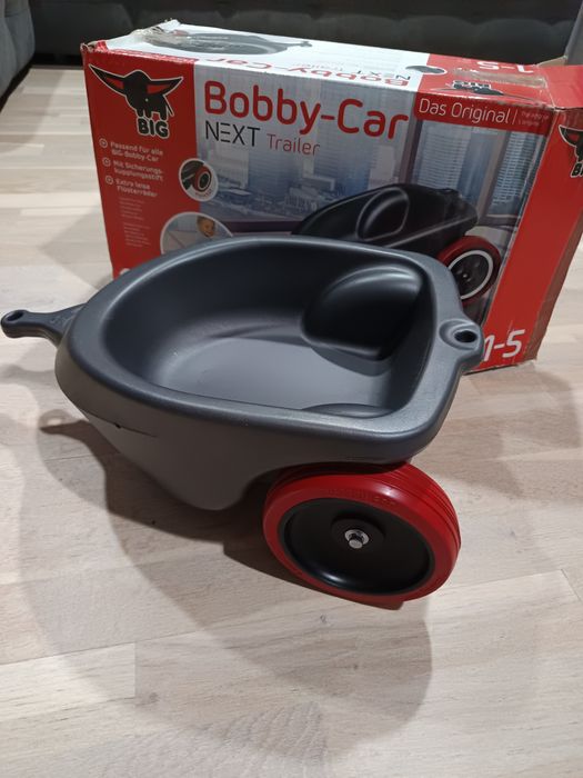 NOWA przyczepka NEXT do jeździk BIG Bobby, czerwone koła