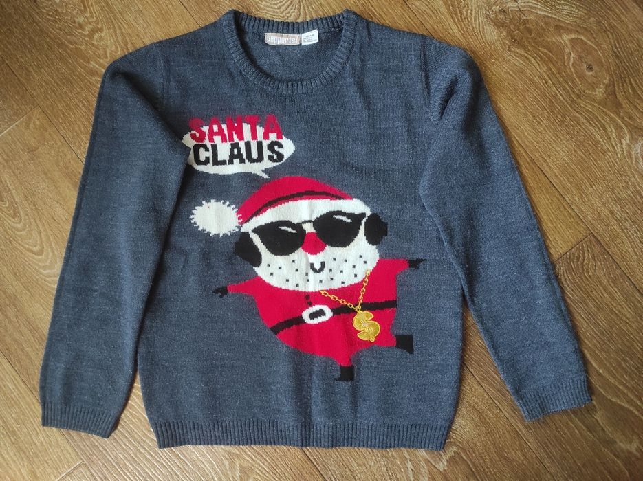 Новорічний светр новогодний свитер мальчик 122/128 6/7р