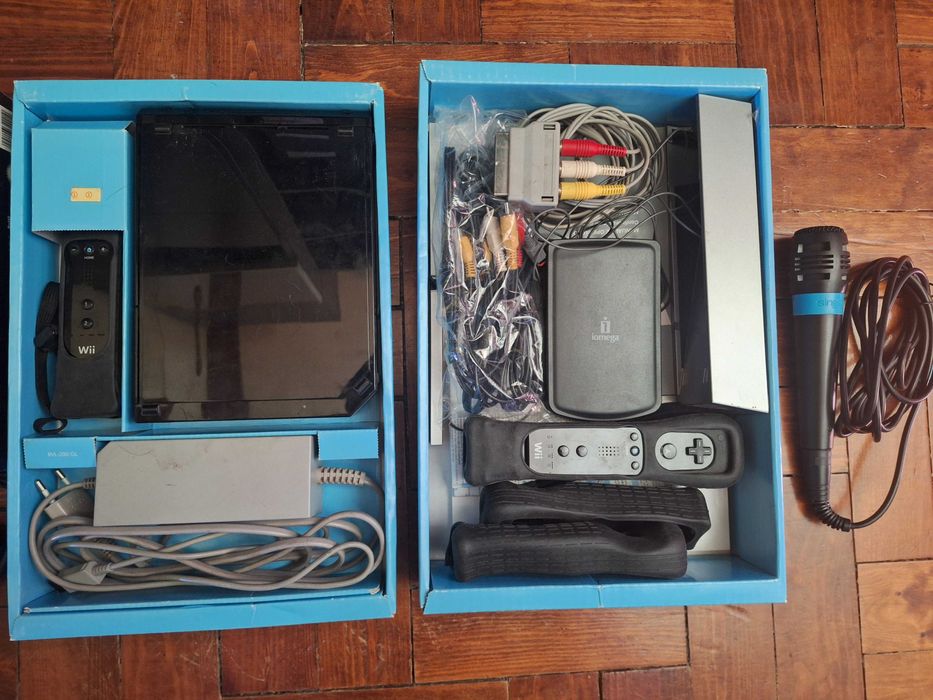 Consola Wii com todos os acessórios