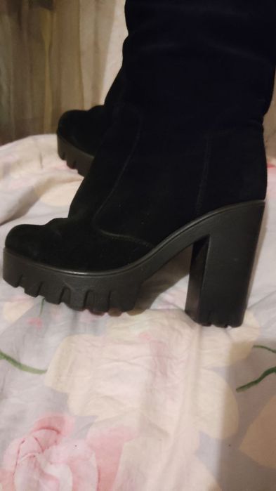 Сапоги зимние замшевые р38