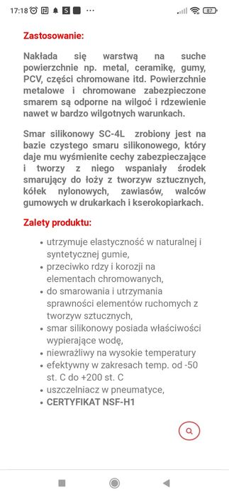 Smar silikonowy KEMA SNF 100 ml.