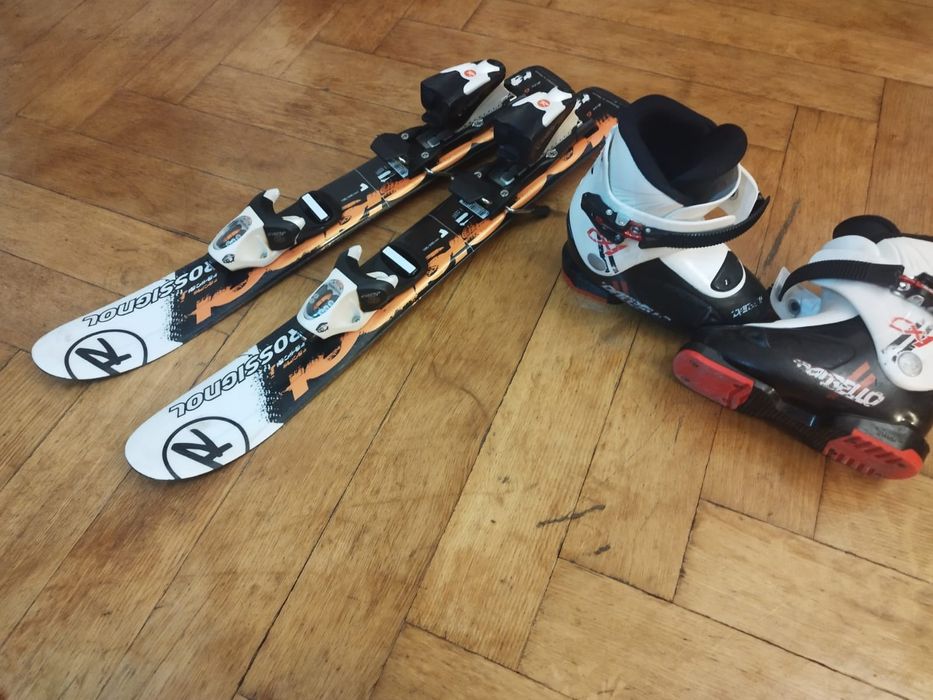 Narty dziecięce Rossignol 67cm buty dalbello  17cm  zestaw