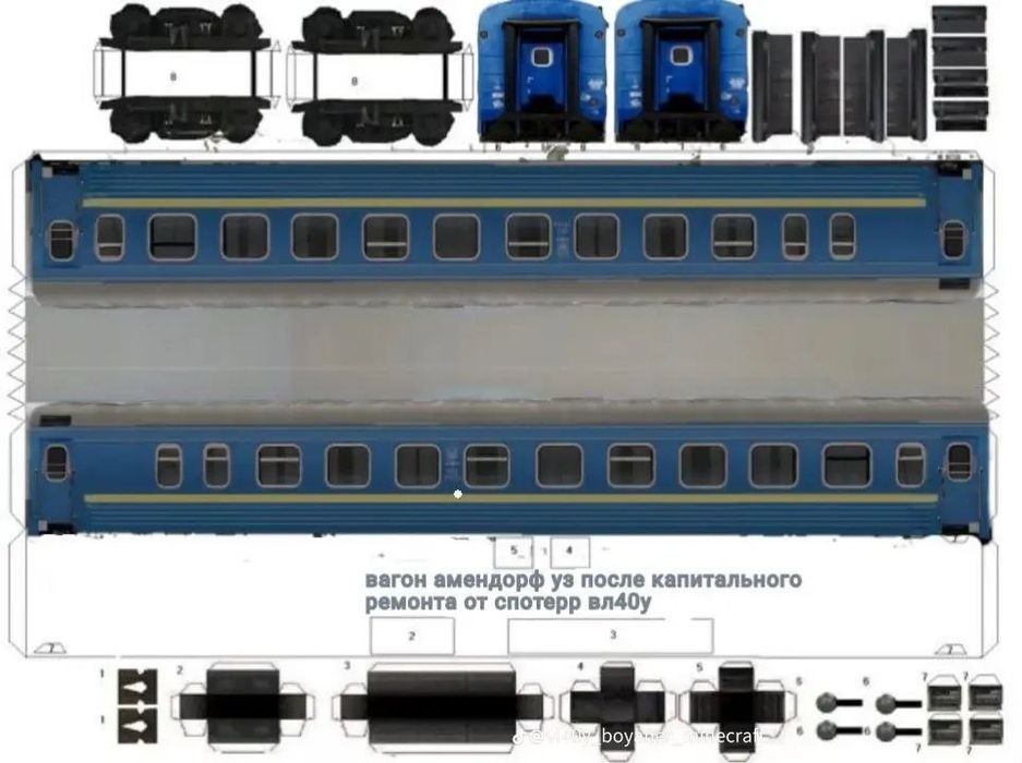 Шаблоны поездов, получаются красивые и качественные модели