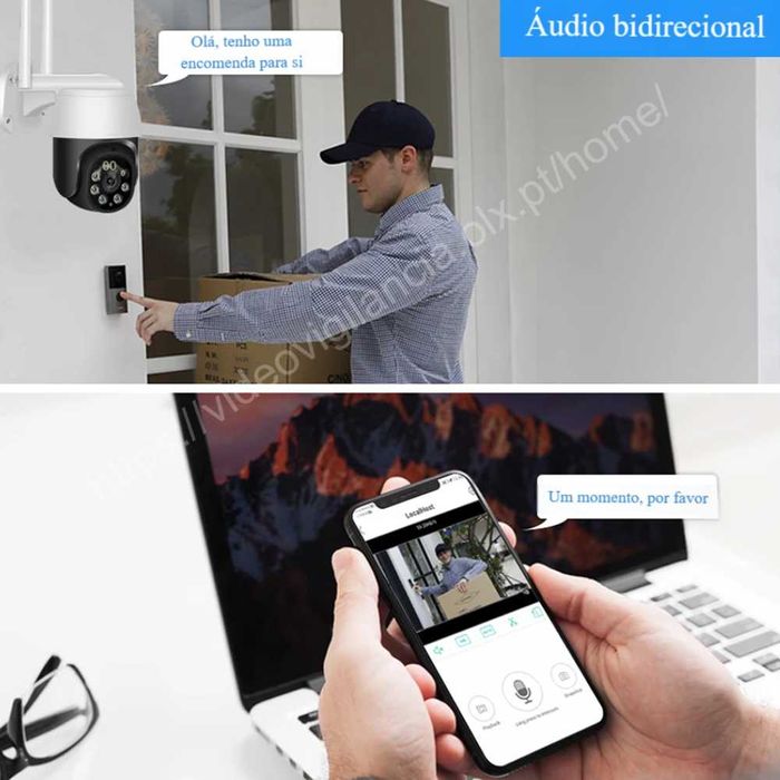 Câmara Vigilância ‼️ FullHD ‼️ Zoom Digital 5X ‼️ Visão Noturna Cores