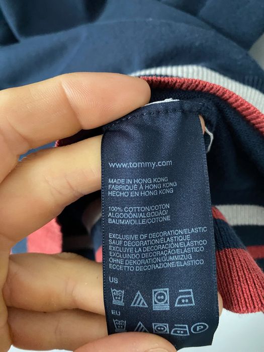 Sweter bawełniany granatowy Tommy Hilfiger rozm. M