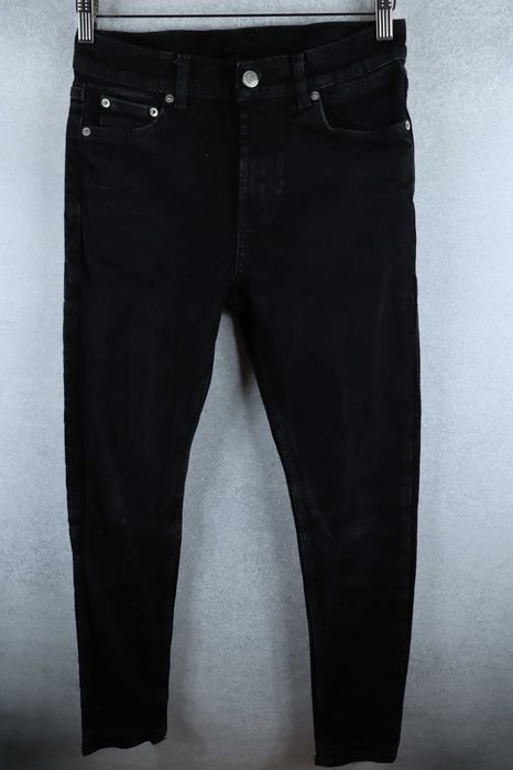 Sweet skateboarding męskie jeansy washed black czarne skate rurki skinny stretch fit W27 W28 XS