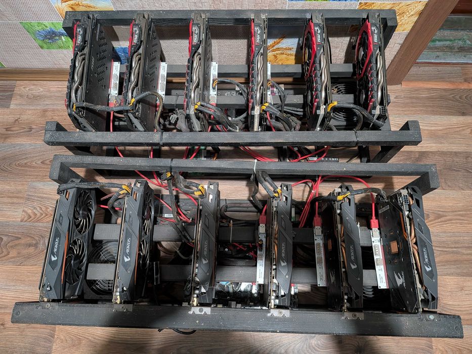 Майнинг ферма MSI RX 580 GAMING X , Gigabyte RX 580 8gb