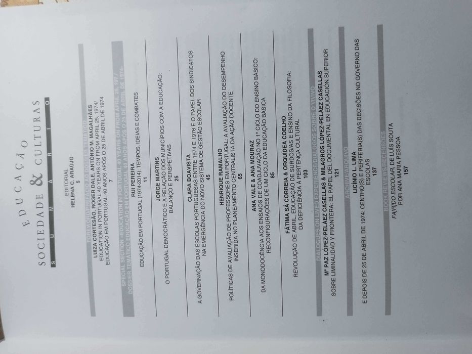 Revista Educação, Sociedade & Culturas (Nº 43) - CIIE