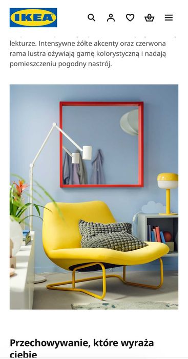 Fotel ikea sotenas żółty retro vintage krzesło