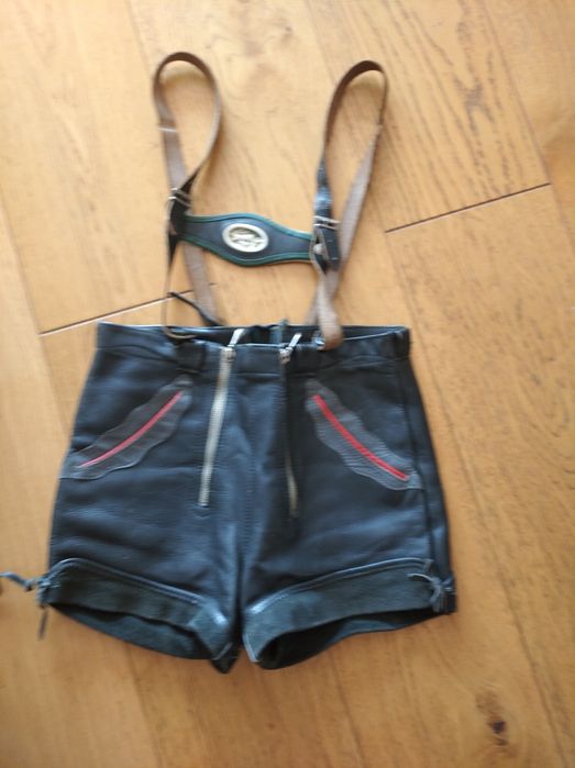 Spodenki skóra naturalna bawarskie 146-152