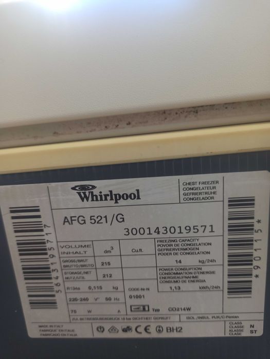 Arca Congeladora Whirlpool