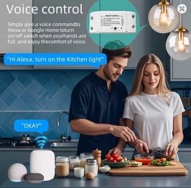 Interruptor Inteligente Wi-Fi Tuya Smart Life16A com Suporte RF 433MHZ