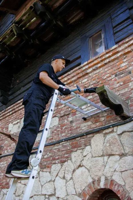 Драбина алюмінієва трансформер шарнірна 4 секційна GUT MEISTER