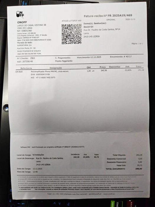 NOVO na caixa Preamplificador de Phono Cambridge Audio ALVA DUO