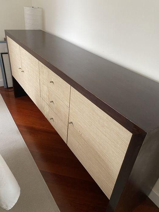 Aparador madeira e tecido