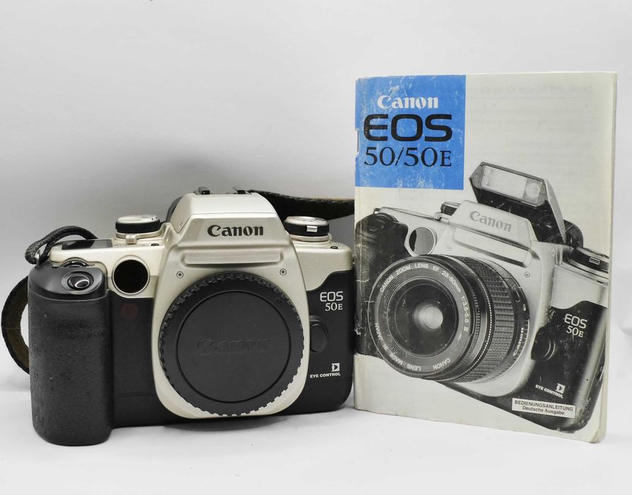 Lustrzanka analogowa Canon 50E Eye Control SLR nowy zatrzask drzwiczek