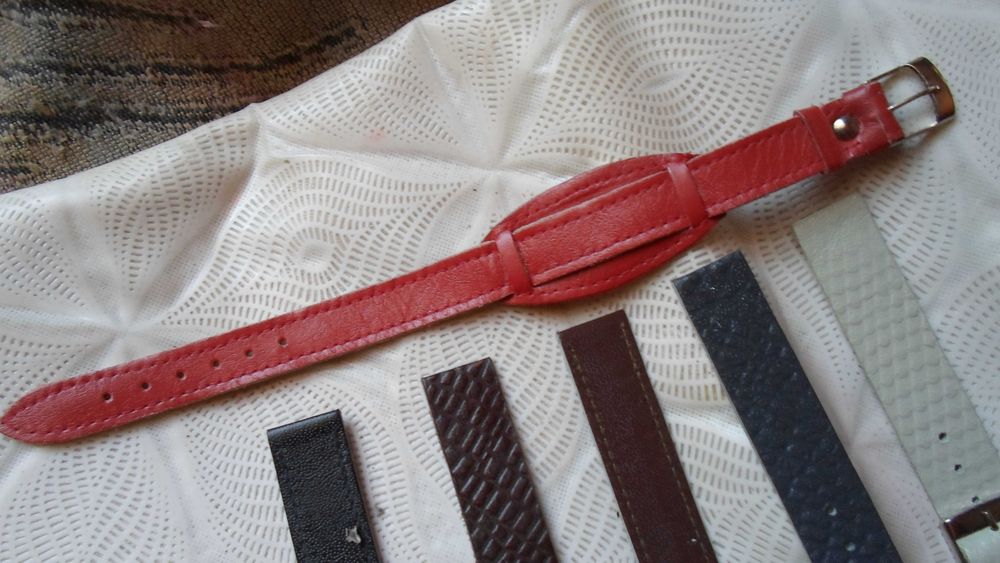 Часы ремешок 18 мм кожаный ссср новый