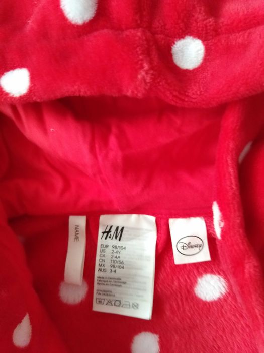 Szlafrok  polarowy 98-104 H&M