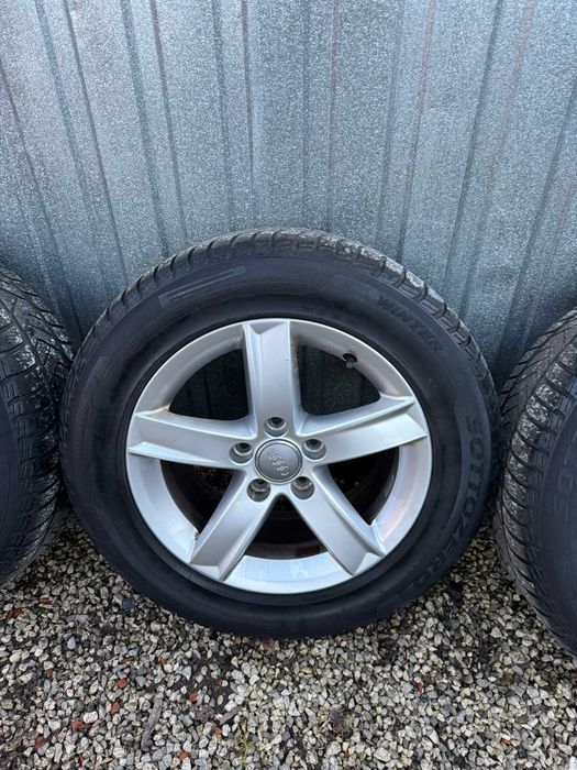 Audi 66.6mm ! A4 B8 ! A5 Alufelgi 16 cali opony zimowe 225/55/16