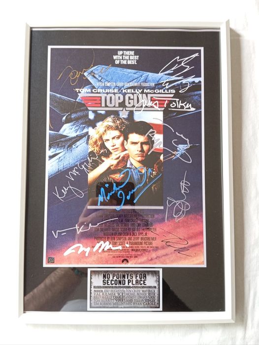 Moldura Filme Top Gun com Autógrafos (A4)