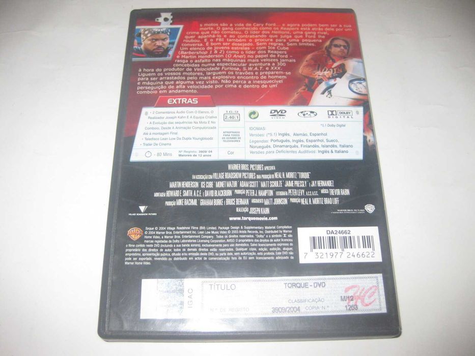 DVD "Torque - A Lei do Mais Rápido" com Adam Scott
