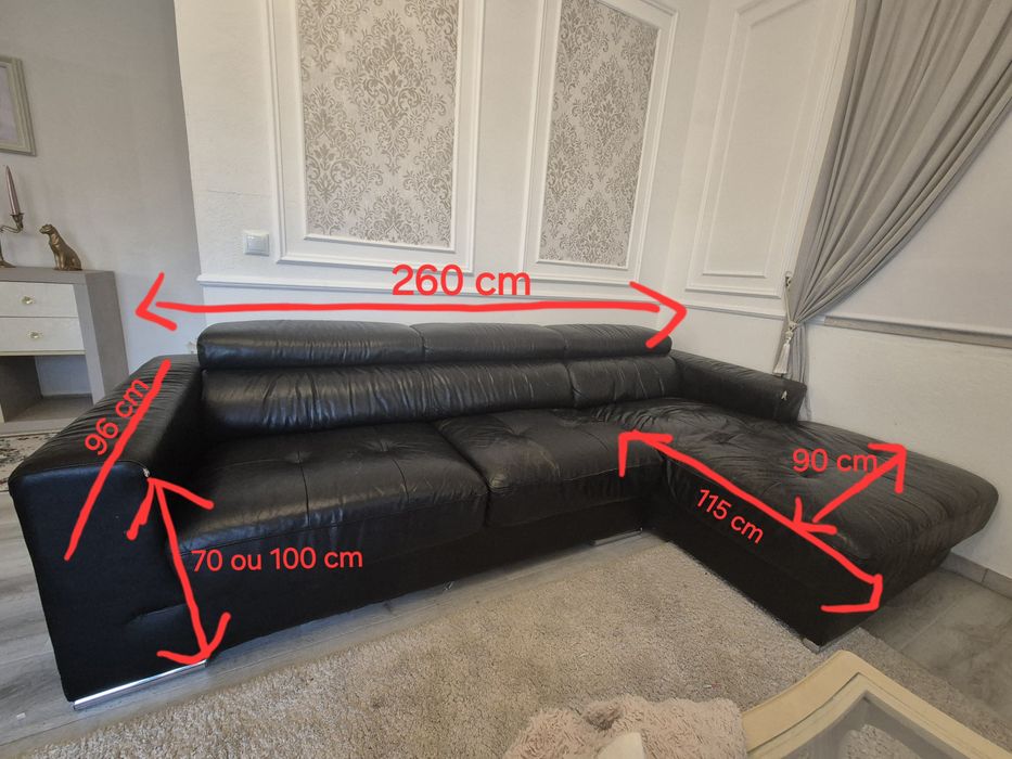 Sofá com chaise longue