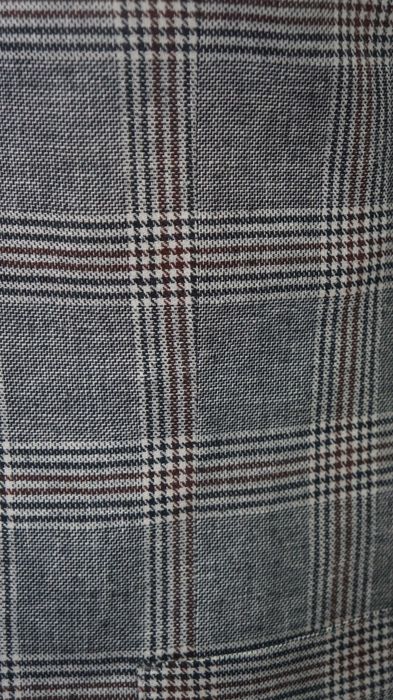 Nowa Wełniana Marynarka Vistula Super Slim 182/100 Szara Krata Wool