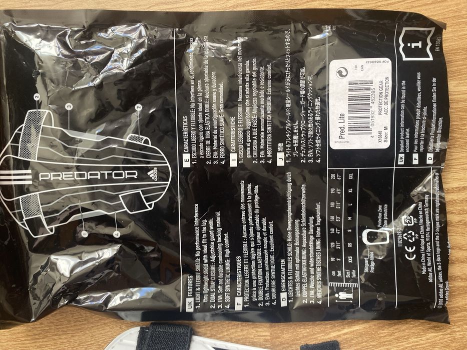 Caneleiras Adidas Predator M Como Novas com Embalagem