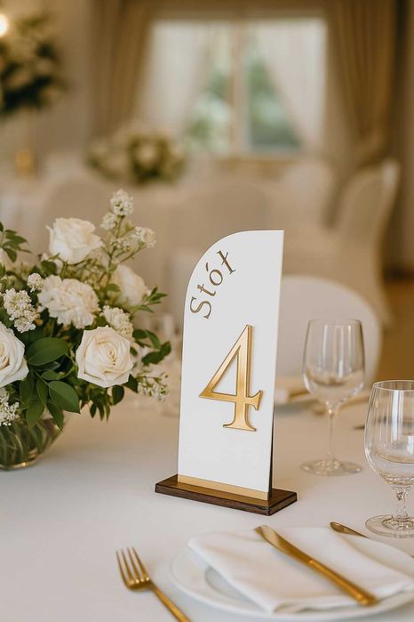 Numery na stoły Numerki Stolików Na Wesele Ślub Chrzest